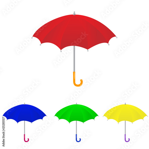 Vector umbrella in different colors