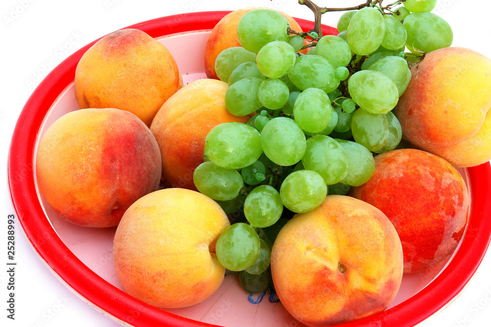 Grapes and peaches Grapes and peaches
