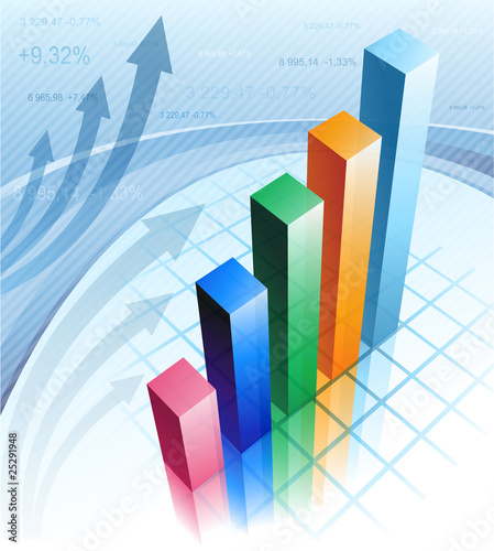 Business financial graph background