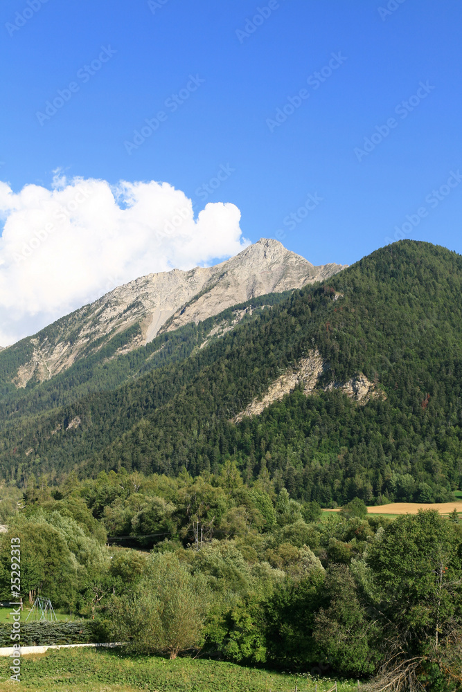 Naklejka premium spring in alpine valley