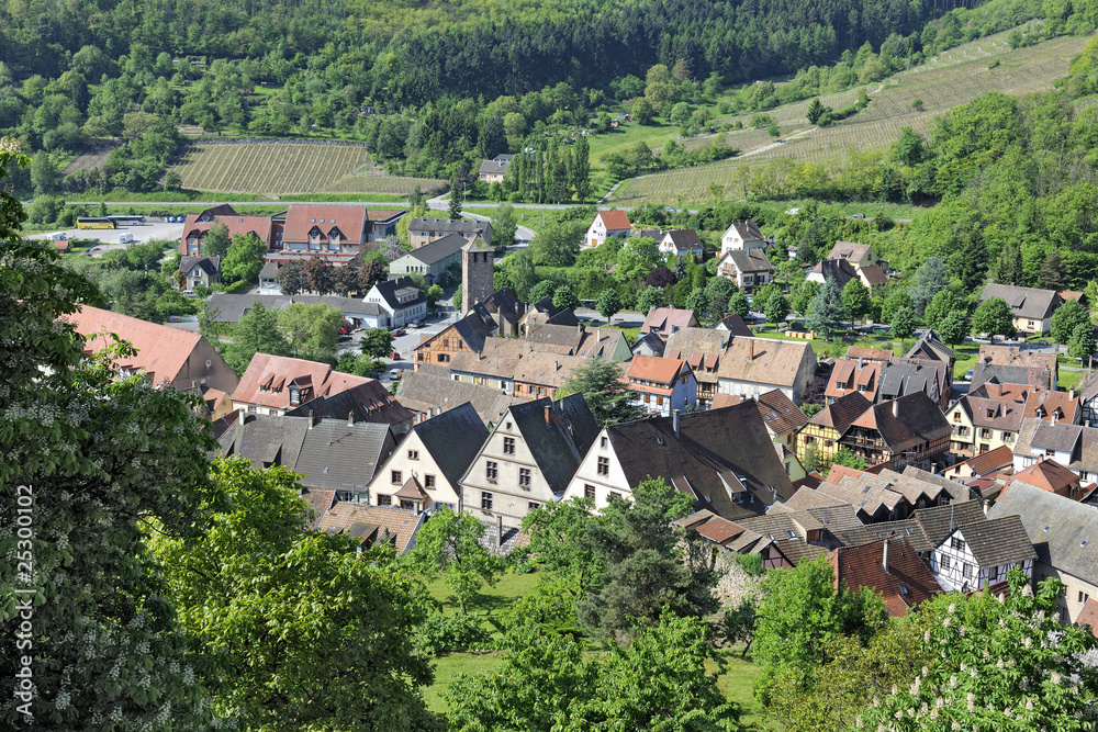 Aerial view of Kaysersberg village