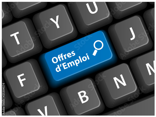 Touche OFFRES D’EMPLOI sur Clavier (recherche chômage travail)