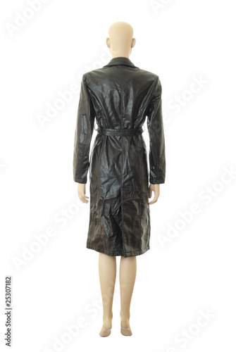 Female mannequin in leather coat | Isolated