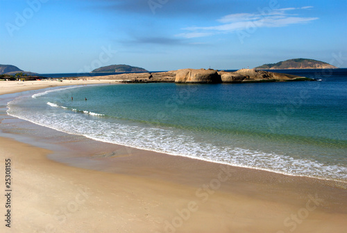Crystalline sea beach in Niteroi, Rio de Janeiro, Brazil