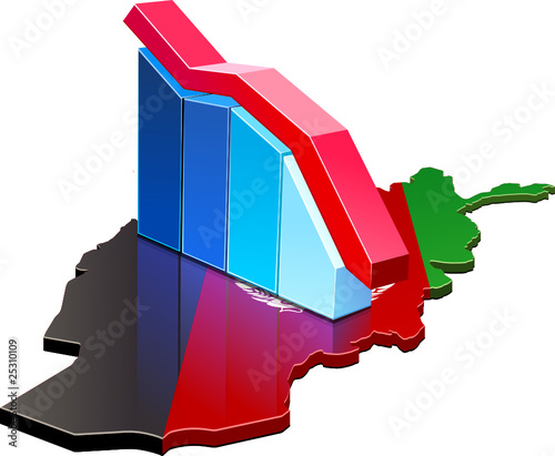 Statistiques de l'Afghanistan à la baisse (détouré)