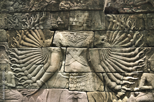 Thousand arms Buddha at Prasat Banteay Chhmar.