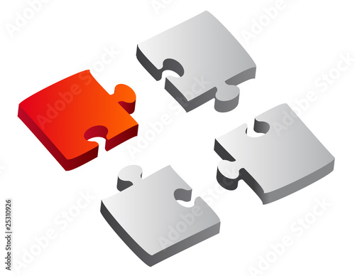 Puzzleteile in 3D
