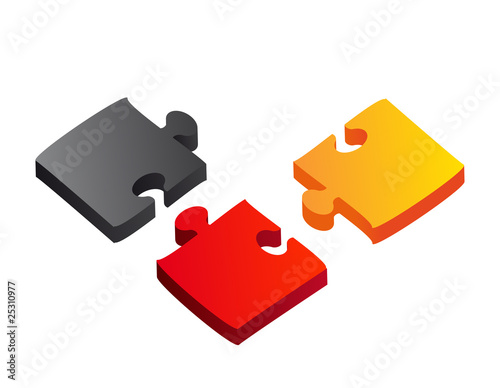 Deutschlandflagge in Puzzleteilen
