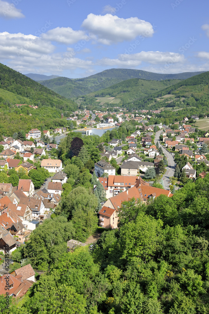 Aerial view of Kaysersberg village