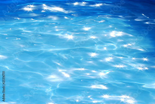 Azure blue pool water