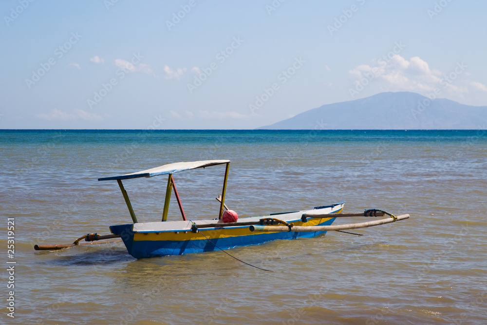 Native fishing boat in timor leste