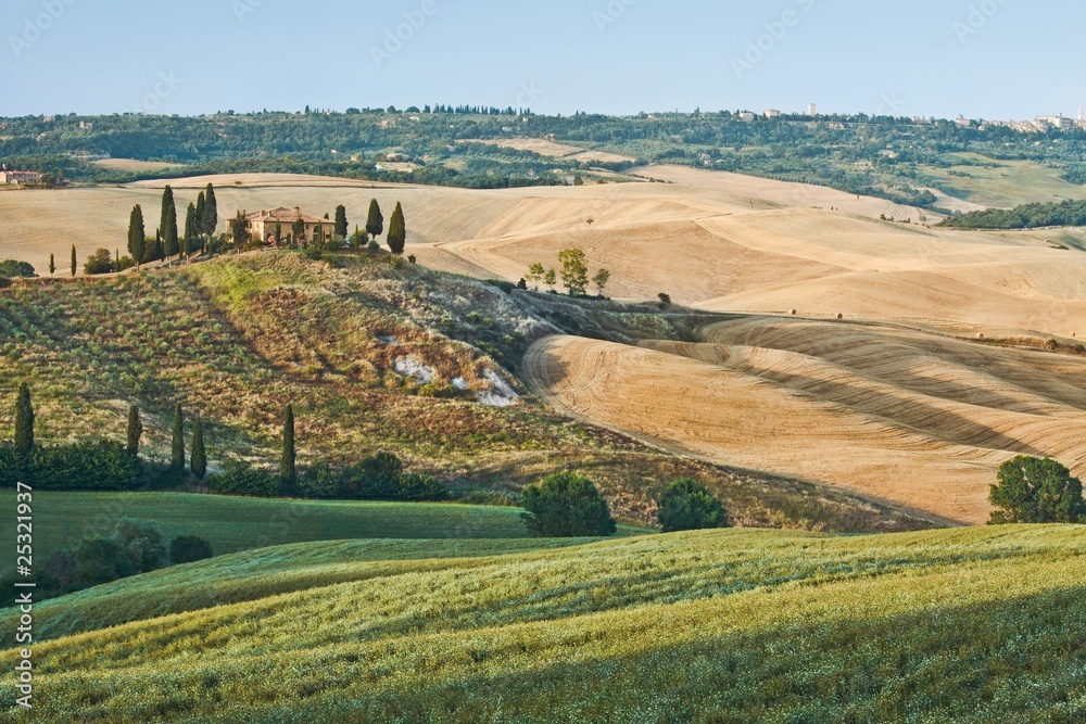 Naklejka premium Scenic view of typical Tuscany landscape