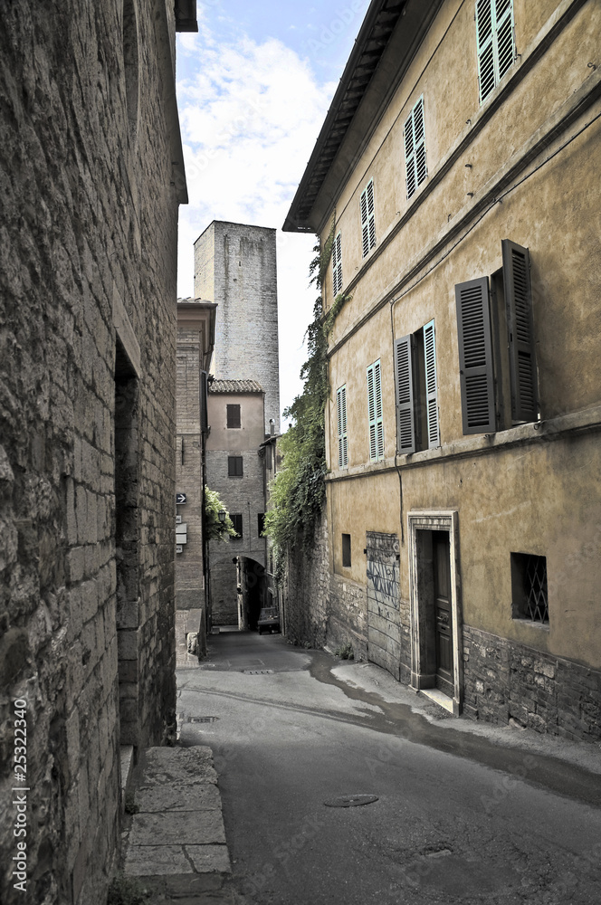 Fototapeta premium Alleyway. Perugia. Umbria.