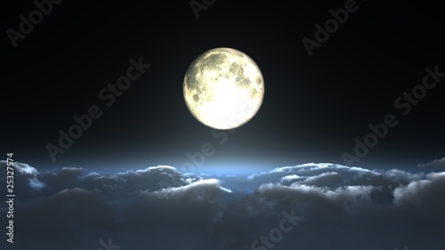 Moon over the Clouds