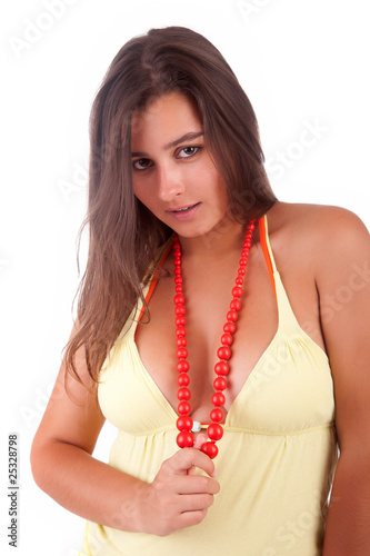 Young and beautiful woman posing