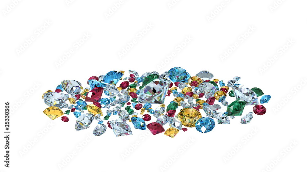 Color gems rotation loop isolated Color gems rotation loop isolated