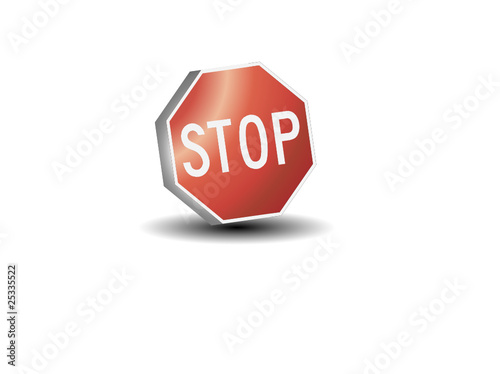 Stopschild als Vektor in 3D