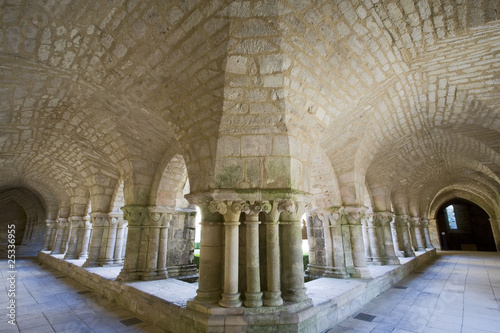 Canvas Print france; 85; marais poitevin,nieul sur l'autise : abbaye romane s