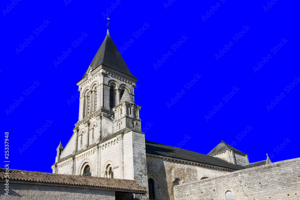france; 85; marais poitevin,nieul sur l'autise : abbaye saint vi