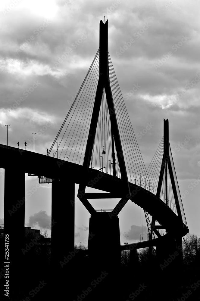 Fototapeta Köhlbrandbrücke in Hamburg