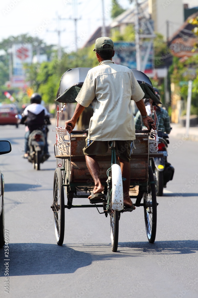 Tricycle Yogyakarta, Java, Indonesia