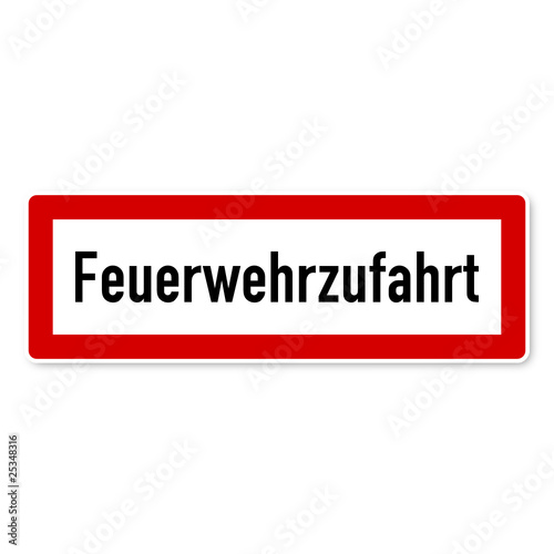 schild feuerwehrzufahrt I