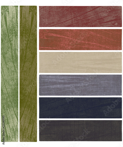 Faded grunge autumn banner set isolated
