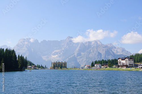 Lake Misurina and Sorapiss - Dolomites, Italy photo