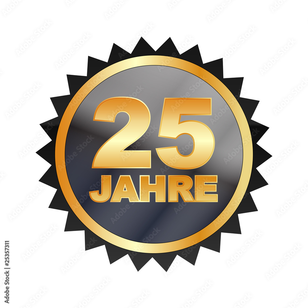 Button - Jubiläum, Garantie, Jahreszahl 25