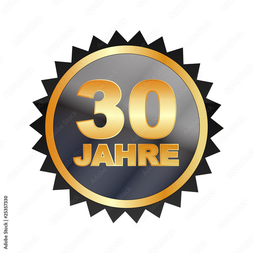 Fototapeta premium Button - Jubiläum, Garantie, Jahreszahl 30