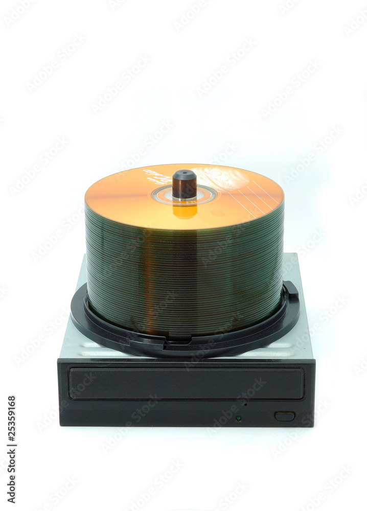 CD-ROM isolated on white background CD-ROM isolated on white background