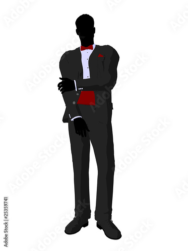 Wedding Groom in a Tuxedo Silhouette