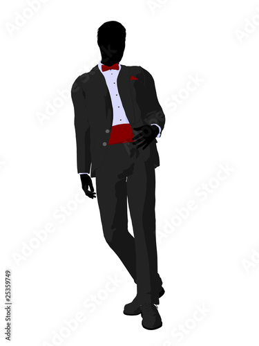 Wedding Groom in a Tuxedo Silhouette