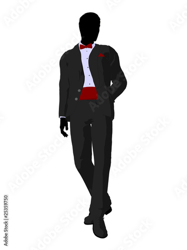 Wedding Groom in a Tuxedo Silhouette