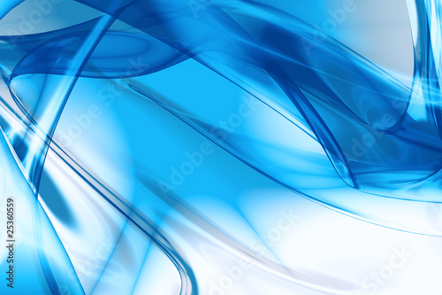 Blurred transparent contours on a blue background