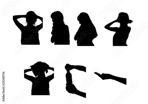 Girl shower vector illustration