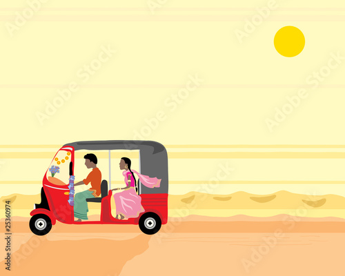 Obraz na płótnie asian taxi w salonie
