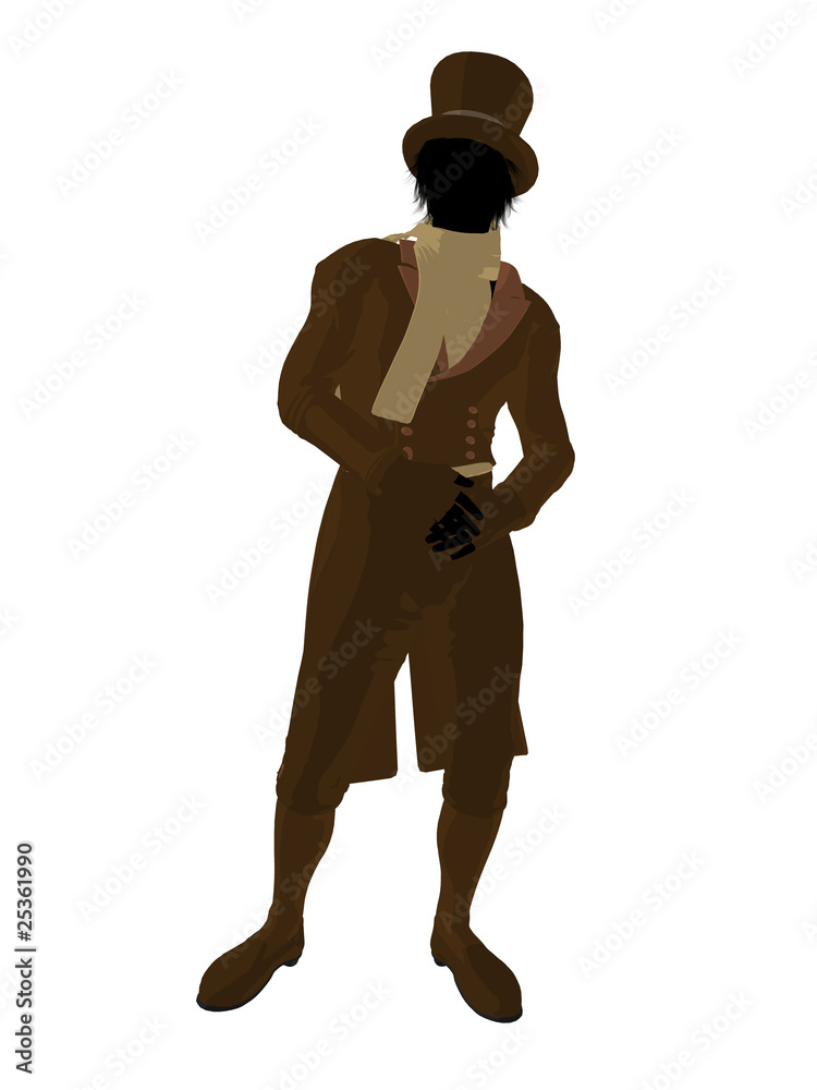 Victorian Man Illustration Silhouette