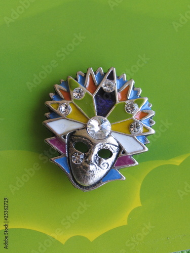 The Mask on Green Background