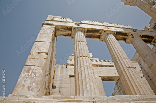 Pilalrs of the Propylaea on the Acropolis in Athens