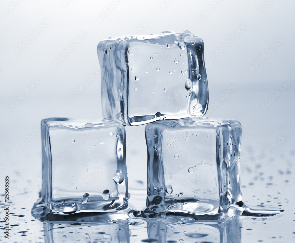 Three ice cubes Three ice cubes