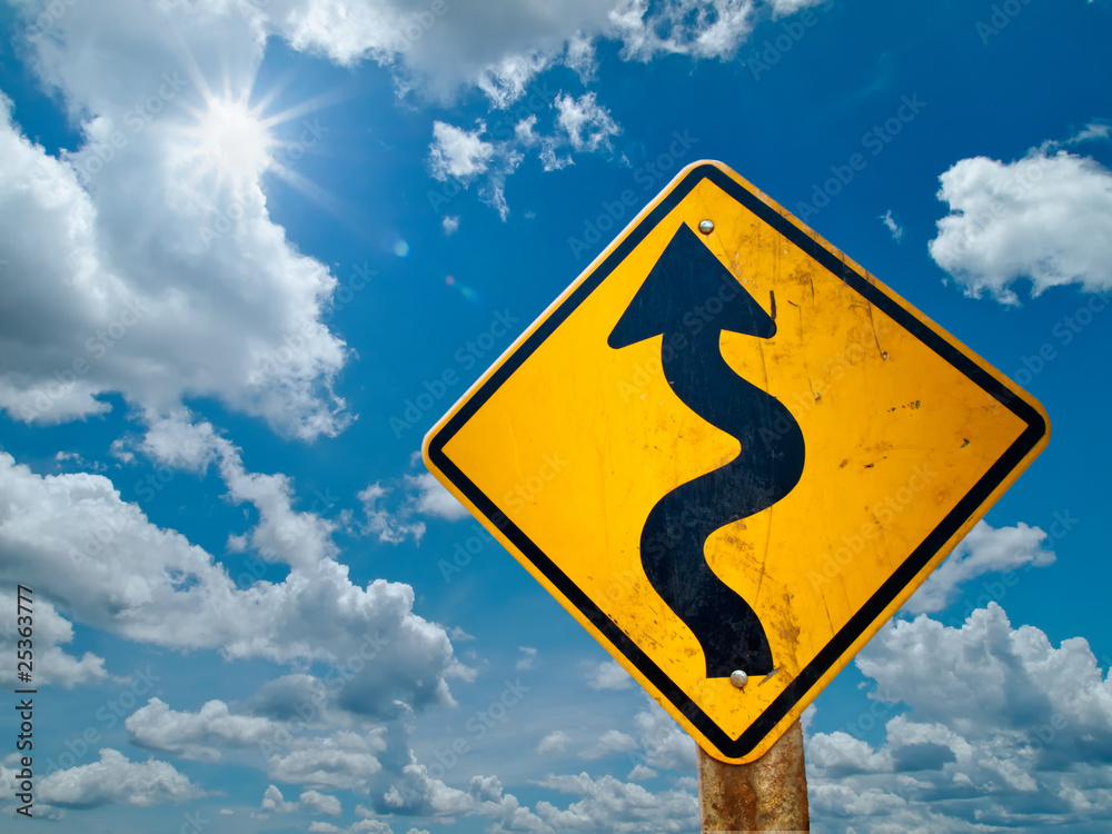 curve road sign curve road sign