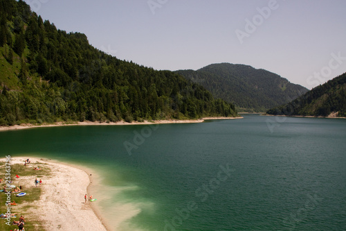 Sylvensteinsee Stausee bayern berge isarwinkel