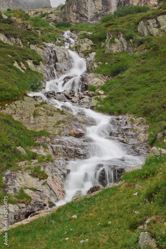 Waterfall in green nature