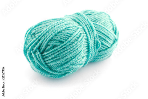 Green knitting wool