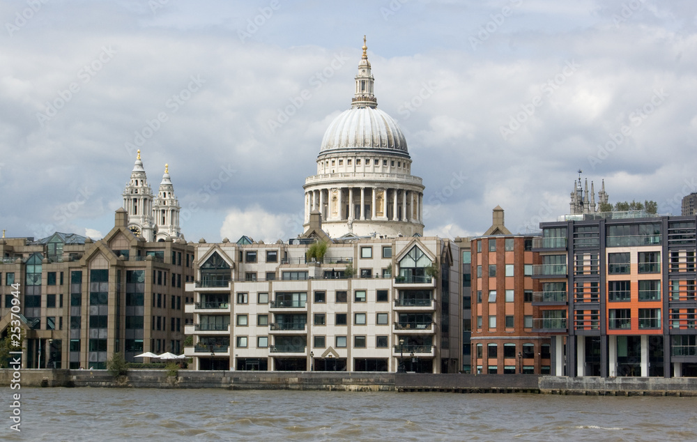 St Paul's Cathedral from the River Thames