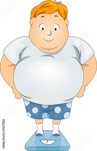 Plump Guy On A Scale