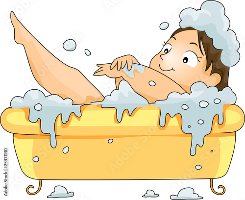 Plump Woman In Bath Tub