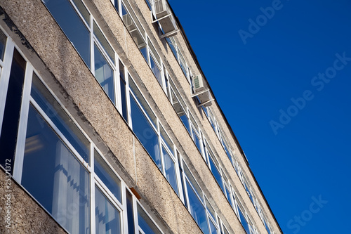 business building against blue sky
