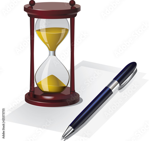 Sand Clock.  Vector  illustration